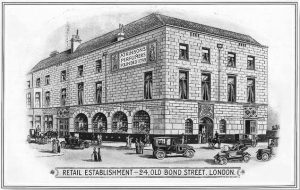 Anuncio de Atkinson & Co. en el que se observa el edificio original antes de ser destruido en 1923.