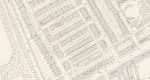Plano de la zona en 1900. Fuente Ordnance Survey.