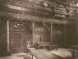 Gray's Inn Hall en 1885. Fotografía de la Society for Photographing Relics of Old London procedente del London Museum.