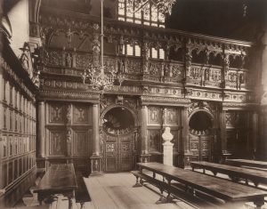 Middle Temple Hall en 1885. Fotografía de la Society for Photographing Relics of Old London procedente del London Museum.