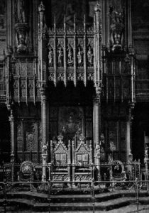 Royal Throne en House of Lords en 1901. Imagen procedente de Wikipedia.