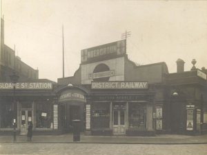 Sloane Square Tube Station en 1916. Imagen procedente del London Transport Museum.