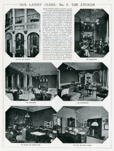 Interior del Lyceum Club. Página procedente del «The Graphic» del 18 de abril de1908.