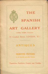 Catálogo de la exposición de pintores españoles en la Royal Academy en 1920-21. Imagen procedente de la Biblioteca Digital del Museo del Prado.